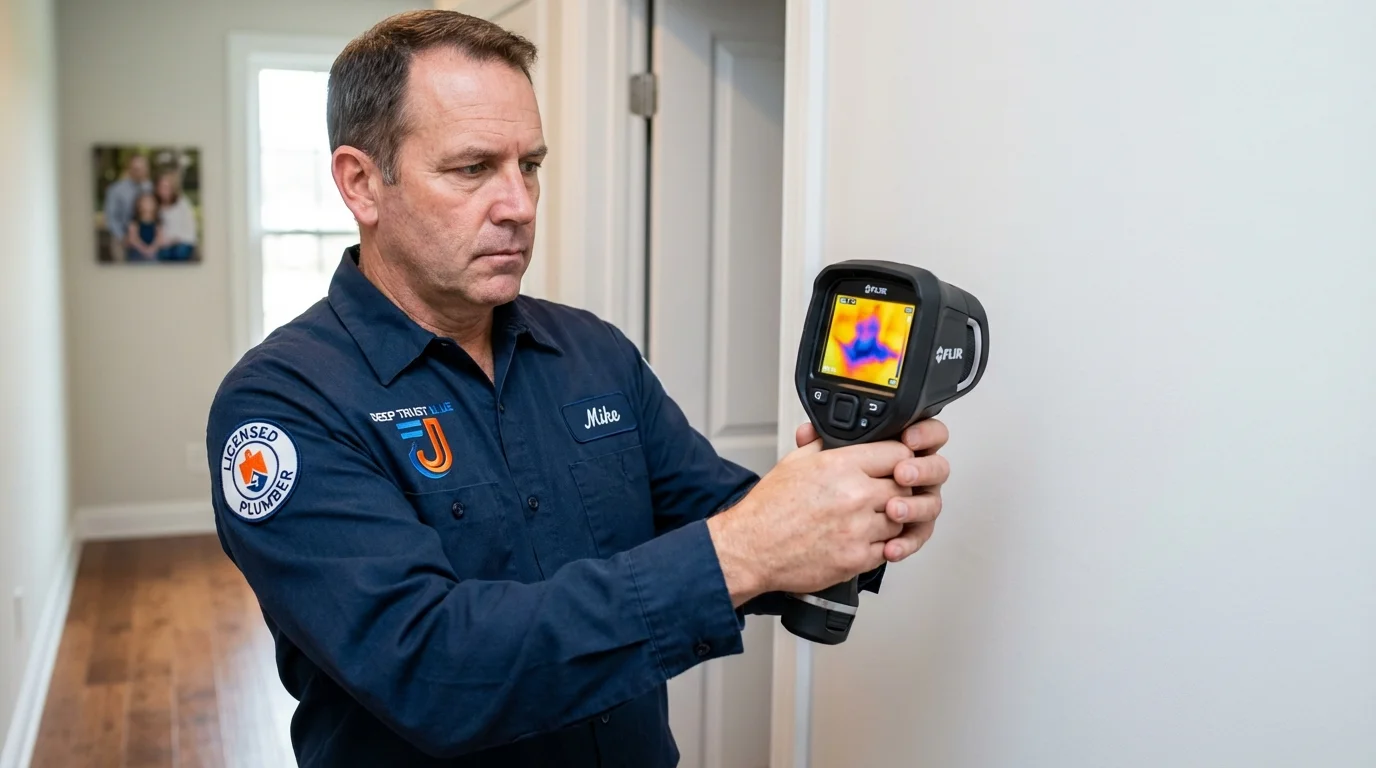 Thermal imaging leak detection by Johns Plumbing LLC in Atkinson